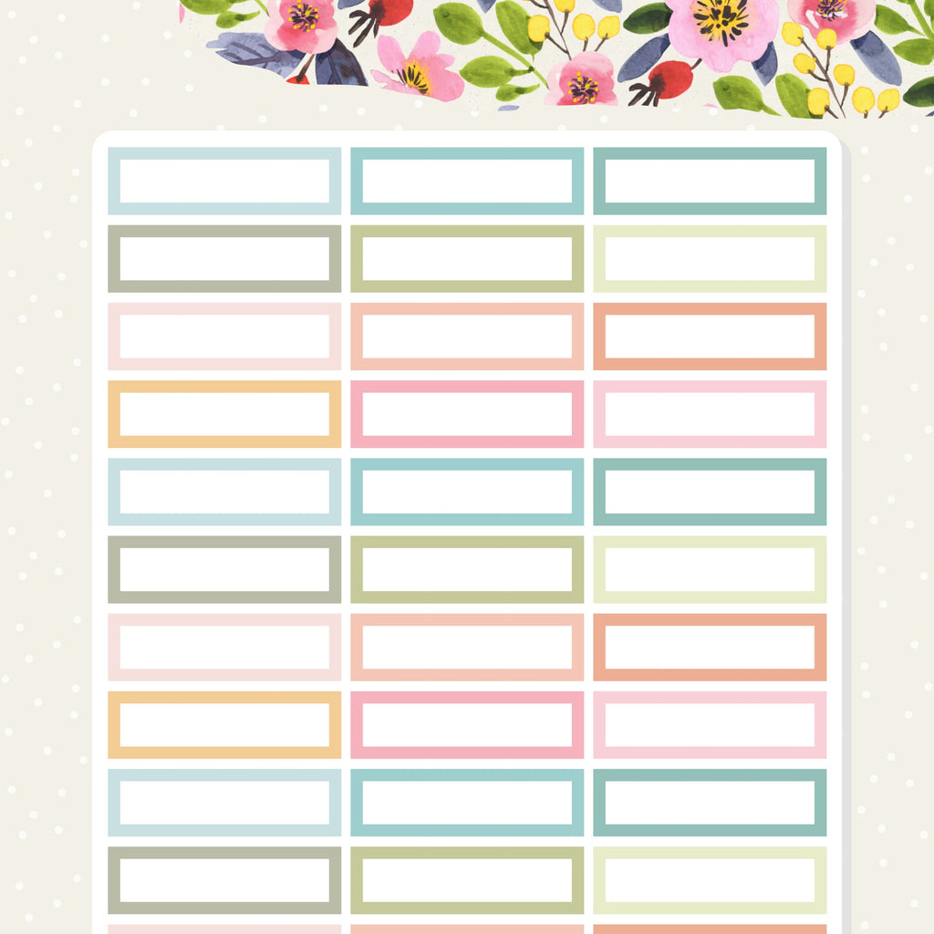 basic quarter box planner stickers for NDIS planning