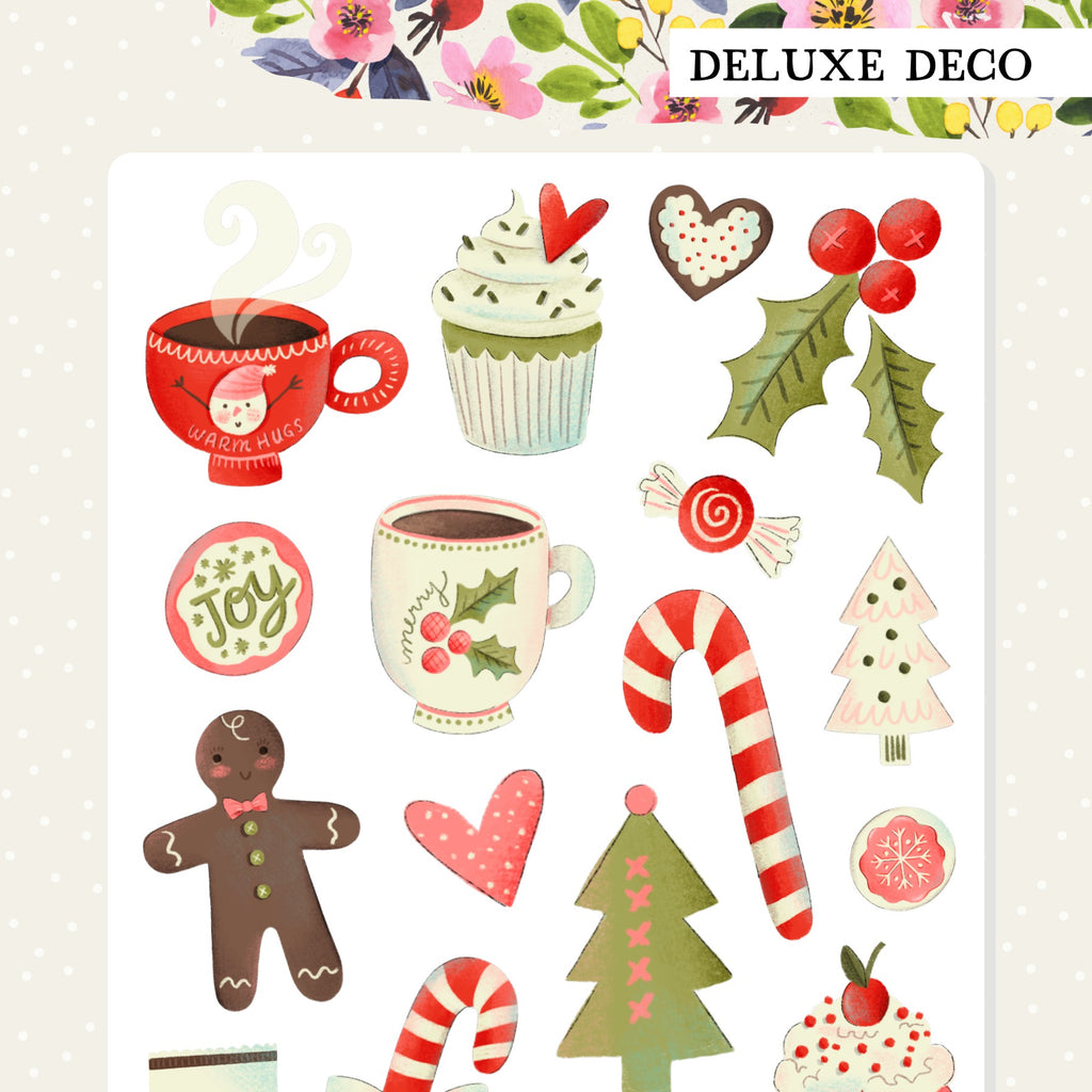 Christmas stickers for decorative planning and journaling