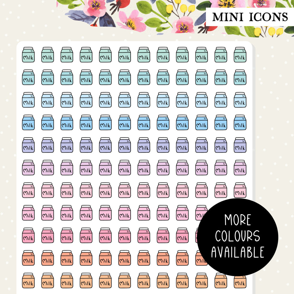 Cute icon planner stickers for your functional planning needs