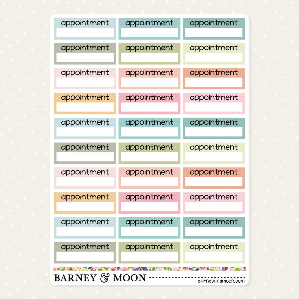 NDIS planner stickers for tracking your appontments