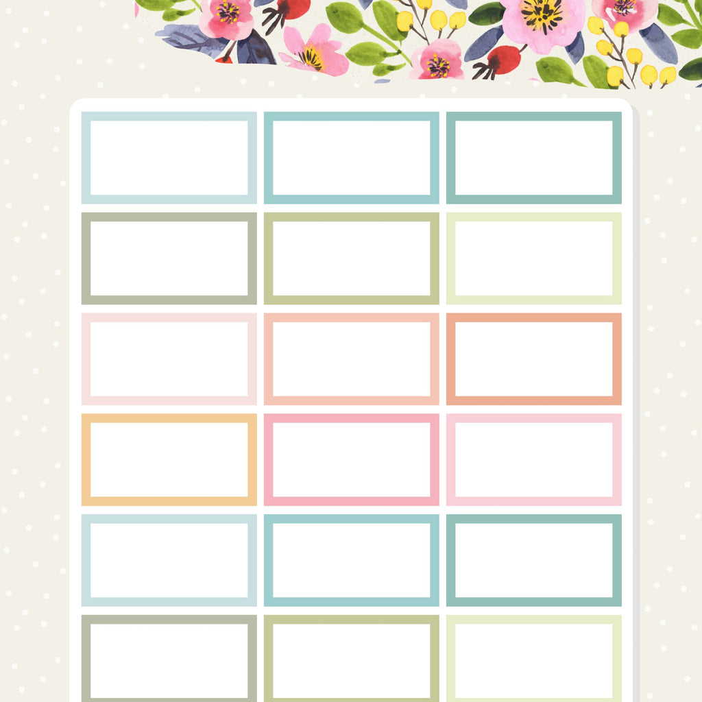 basic half box planner stickers for NDIS planning