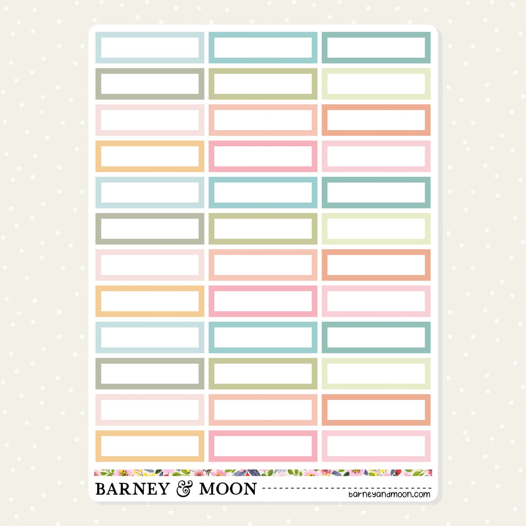 basic quarter box planner stickers for NDIS planning