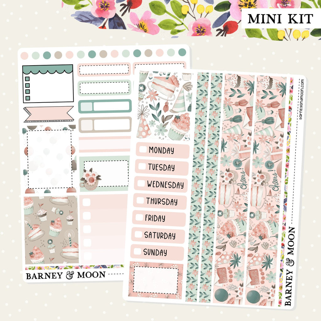 Mini Weekly planner sticker kit filled with stickers perfect for your functional and decorative planning needs