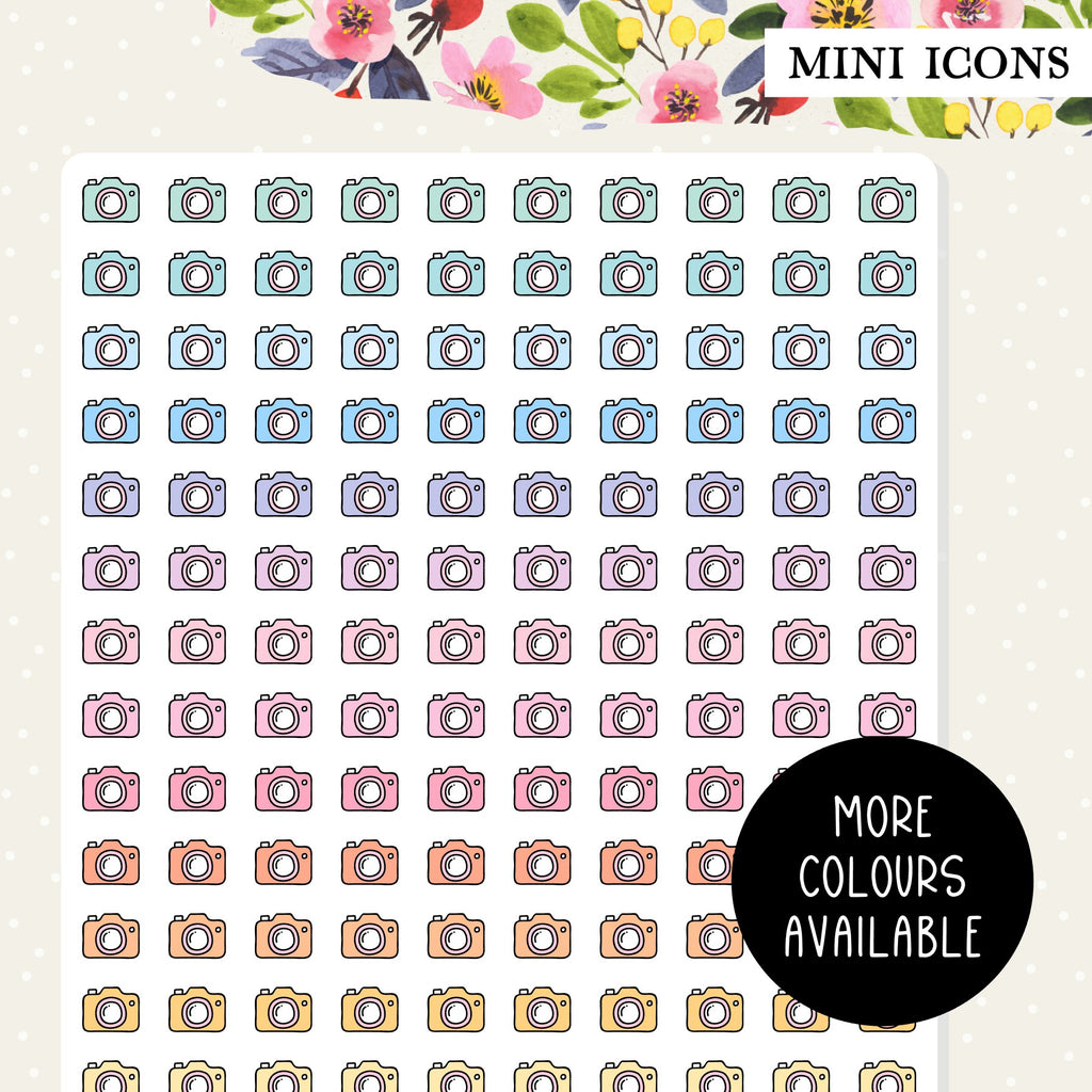 camera photography icon planner stickers
