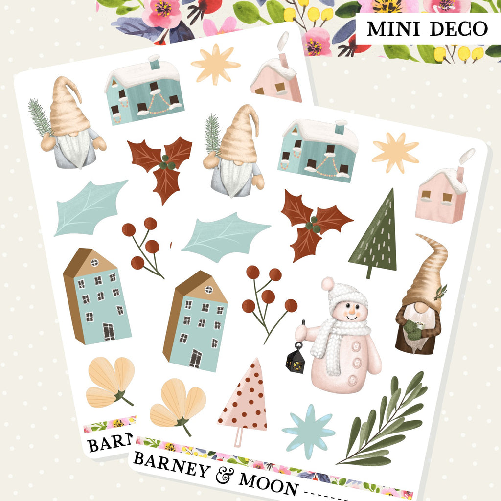 Adorable stickers for adding extra decorative touches to your Christmas planner and journaling layouts