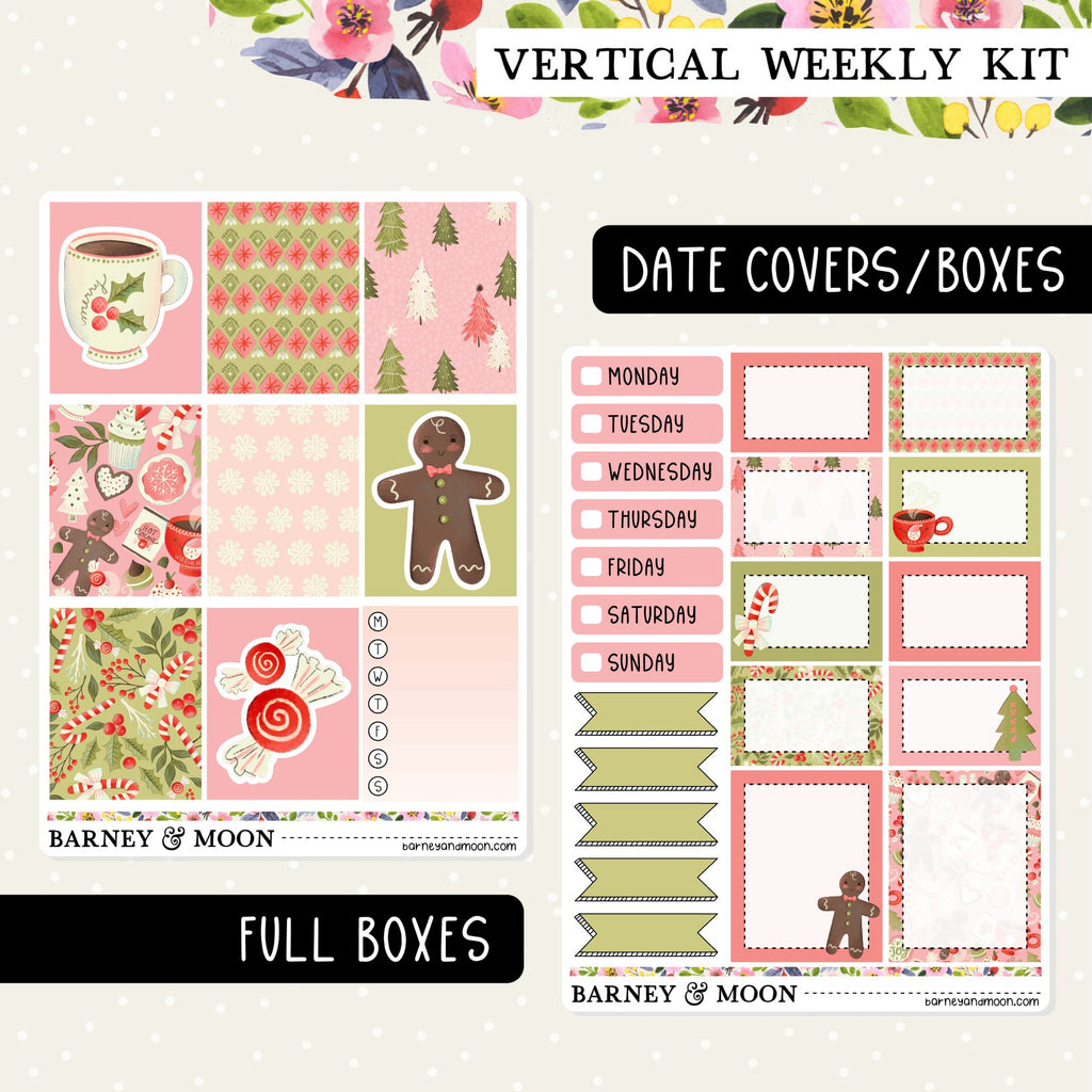 Weekly Christmas planner sticker kit filled with stickers perfect for your functional and decorative planning needs