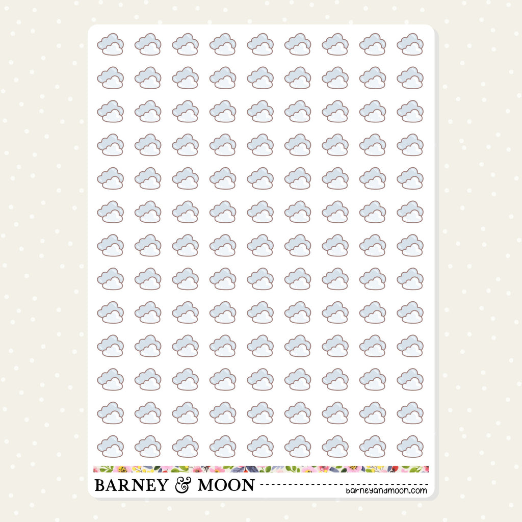 Mini icon planner stickers for weather tracking