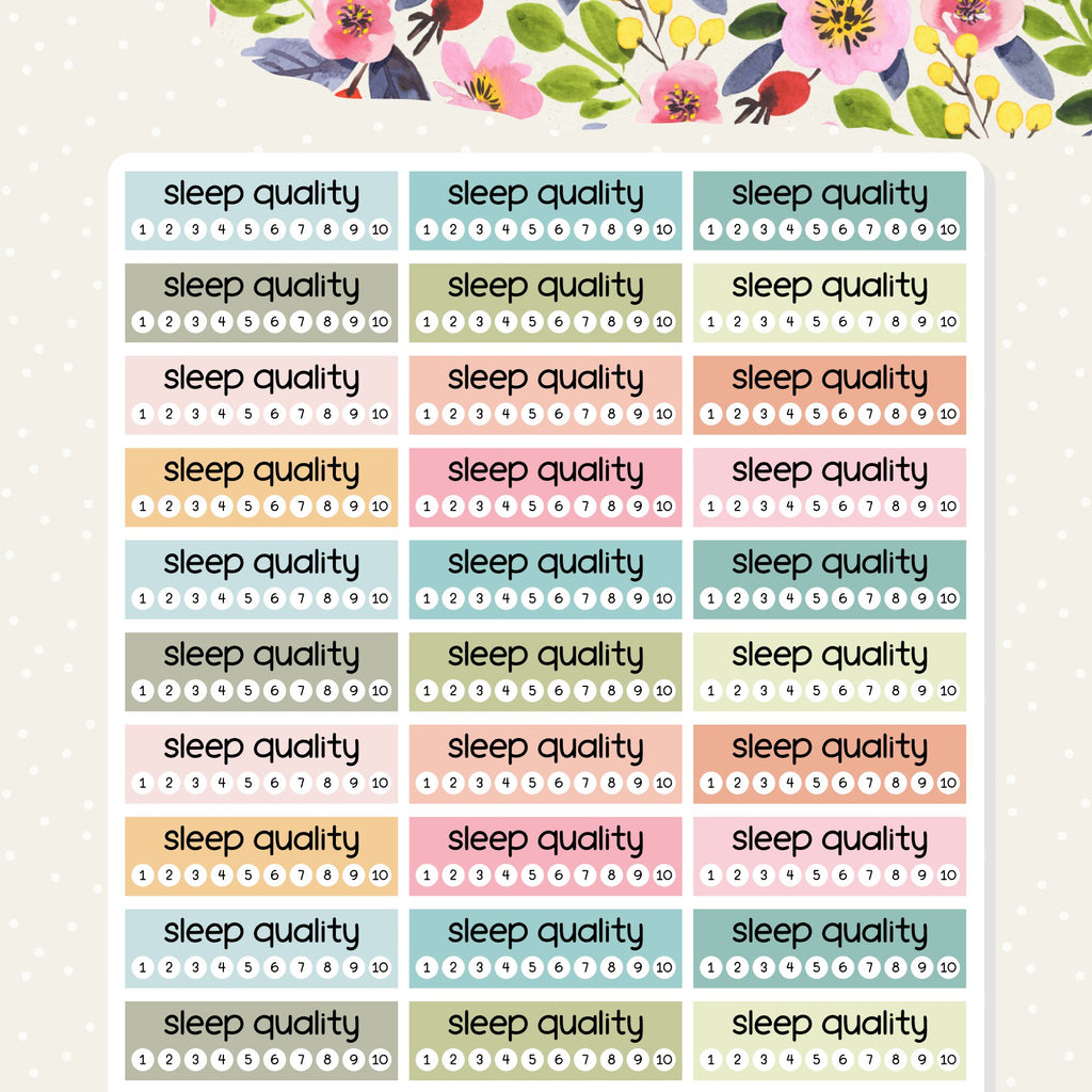 planner stickers for tracking sleep quality