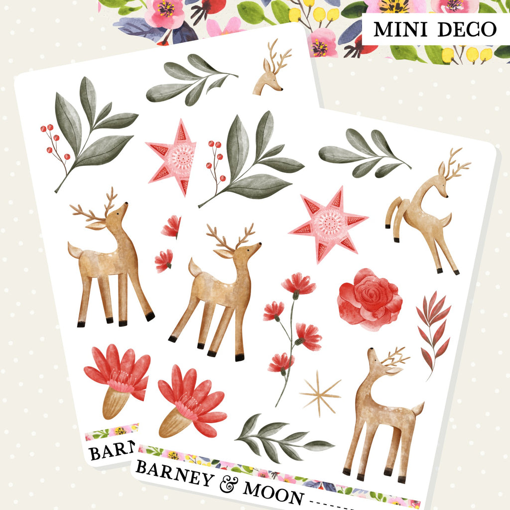 Christmas themed stickers for adding an extra touch to your planner and journaling layouts
