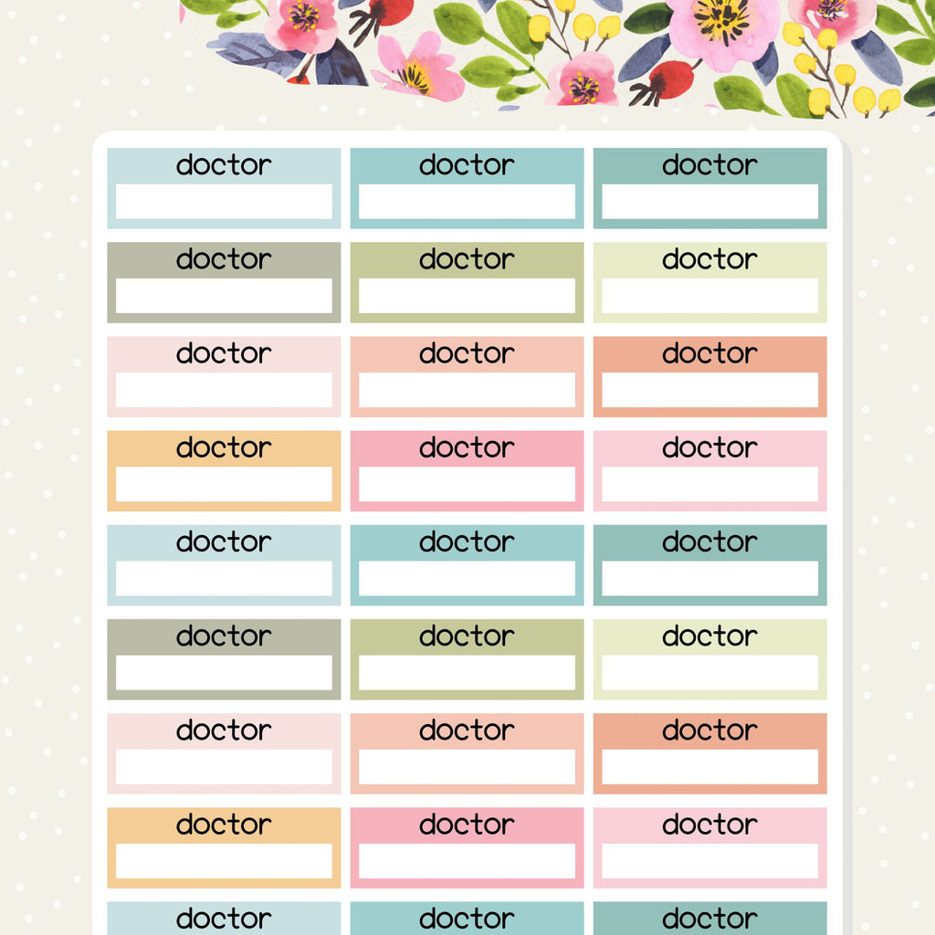 NDIS planner stickers for tracking doctor appontments