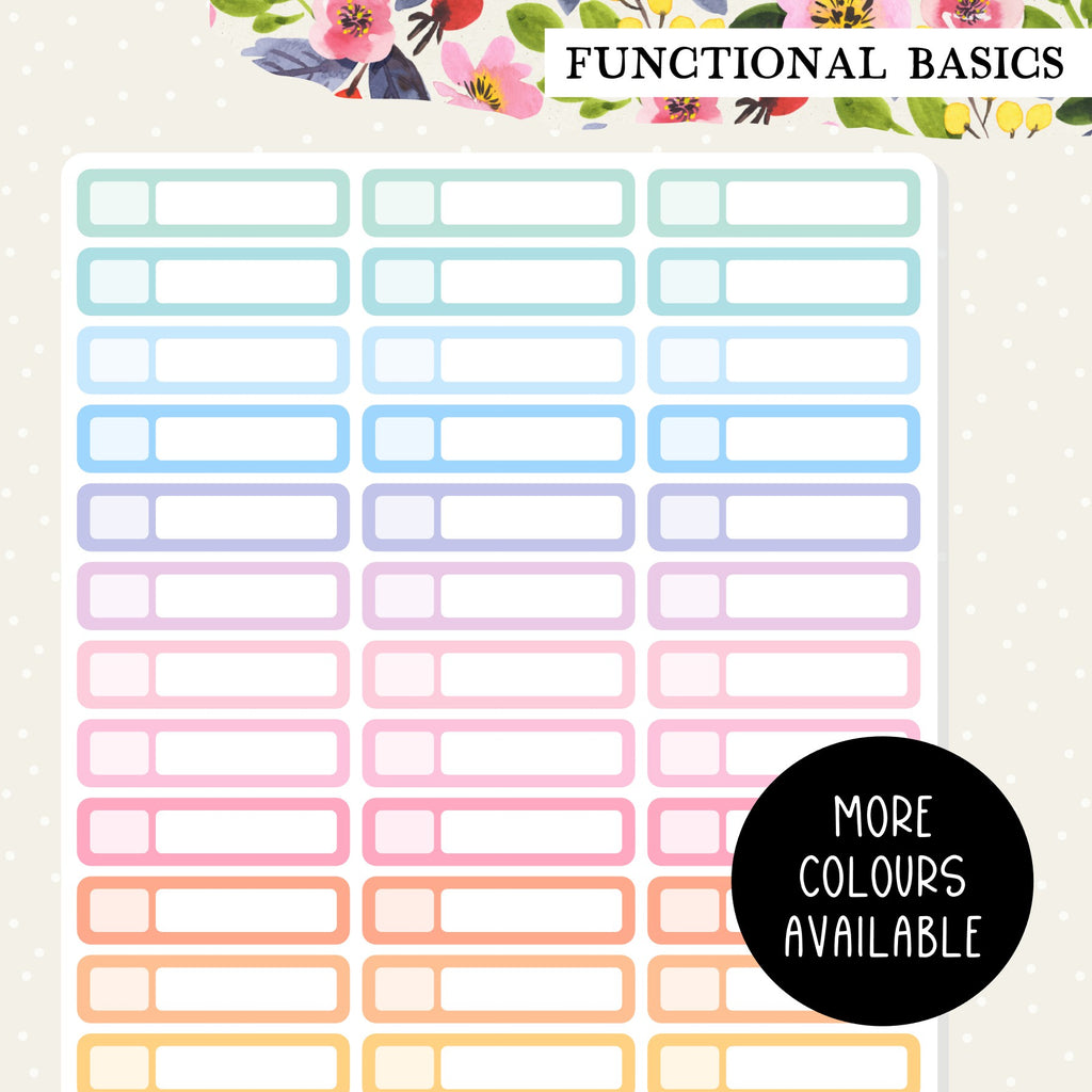 Cute and colourful functional planner stickers for your everyday planning needs
