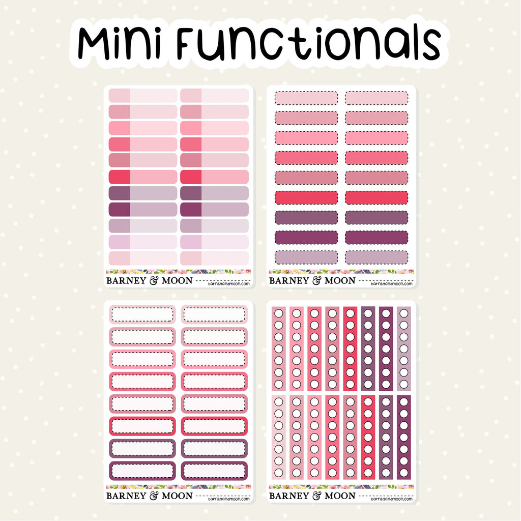 mini functional shape planner stickers for your functional diary planning, calendar and journaling needs