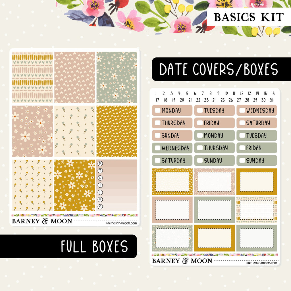 Functional weekly planner sticker kit for planning