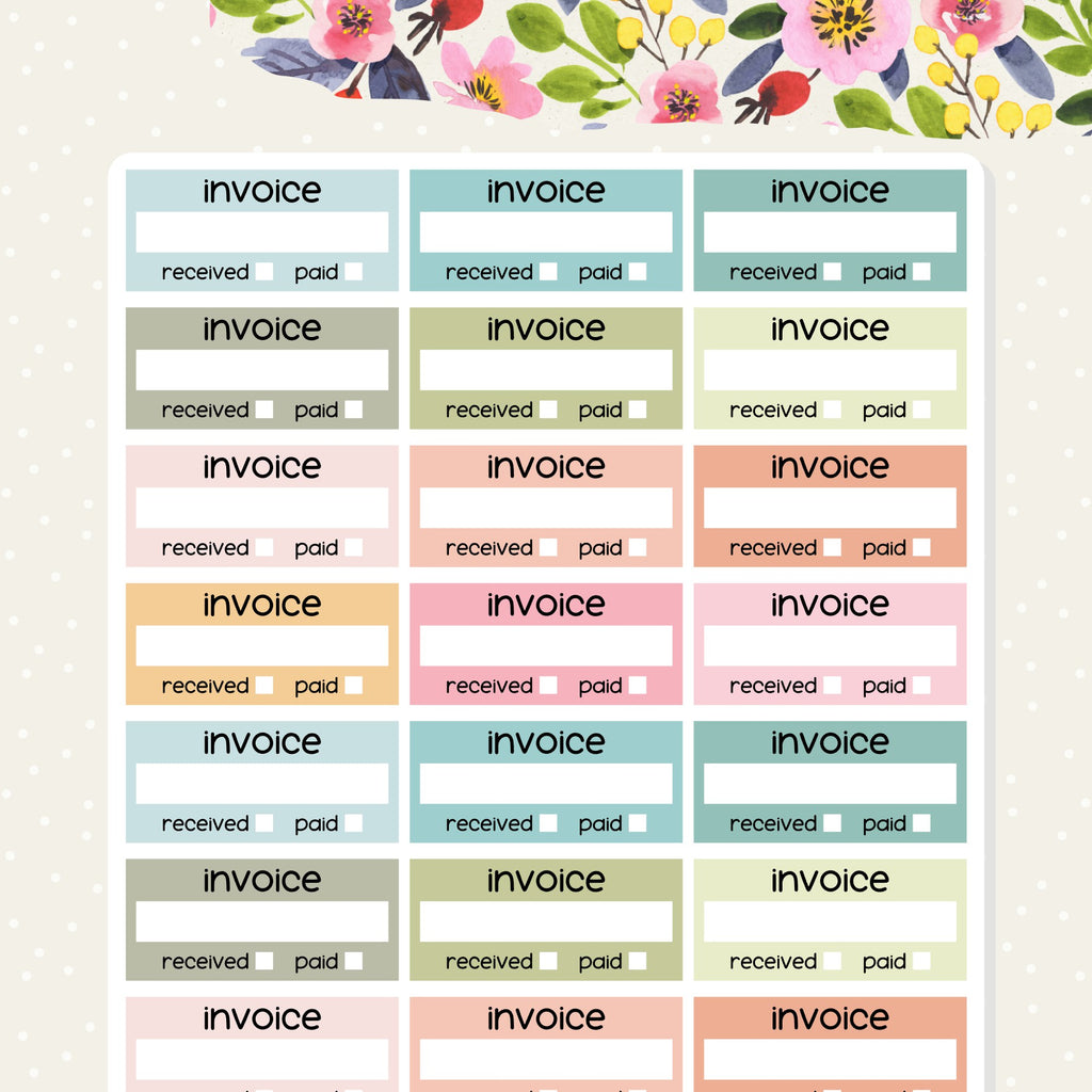 invoice tracker planner stickers for NDIS planning