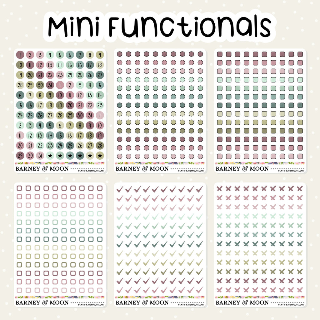 mini functional planner stickers for your functional planning and journaling needs