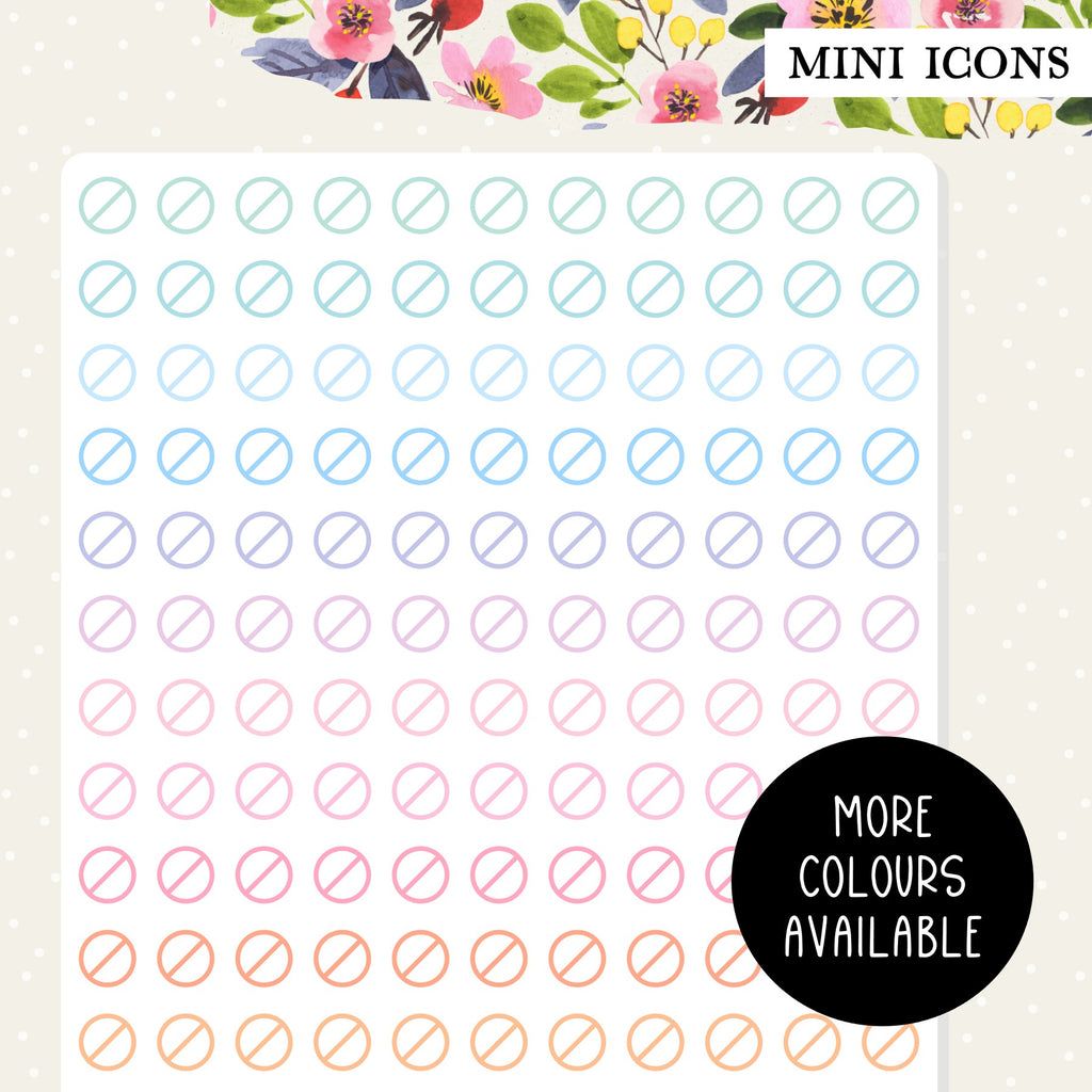 Cute icon planner stickers for your functional planning needs