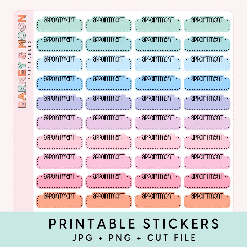 printable appointment planner stickers for planning