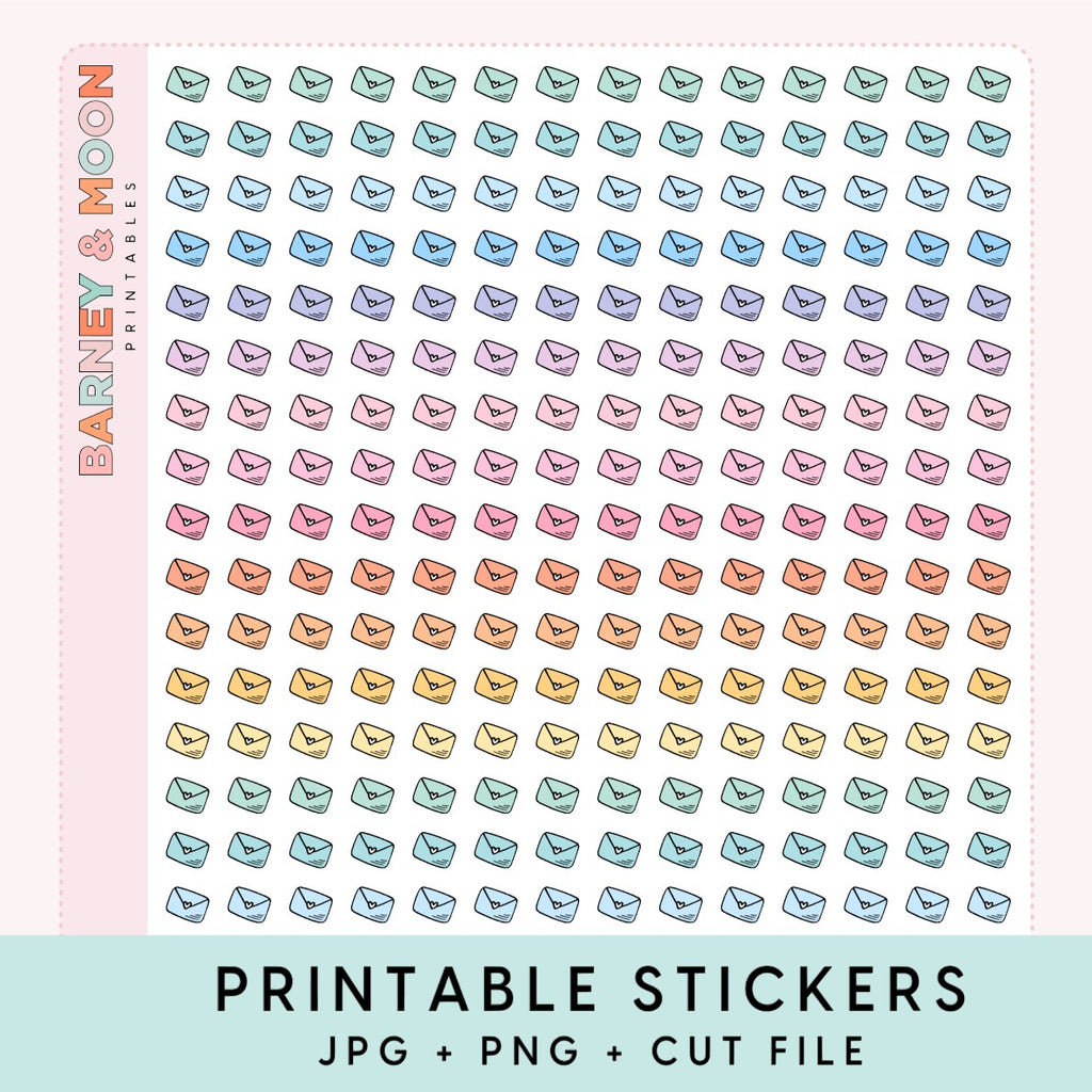 mini envelope icons printable planner stickers