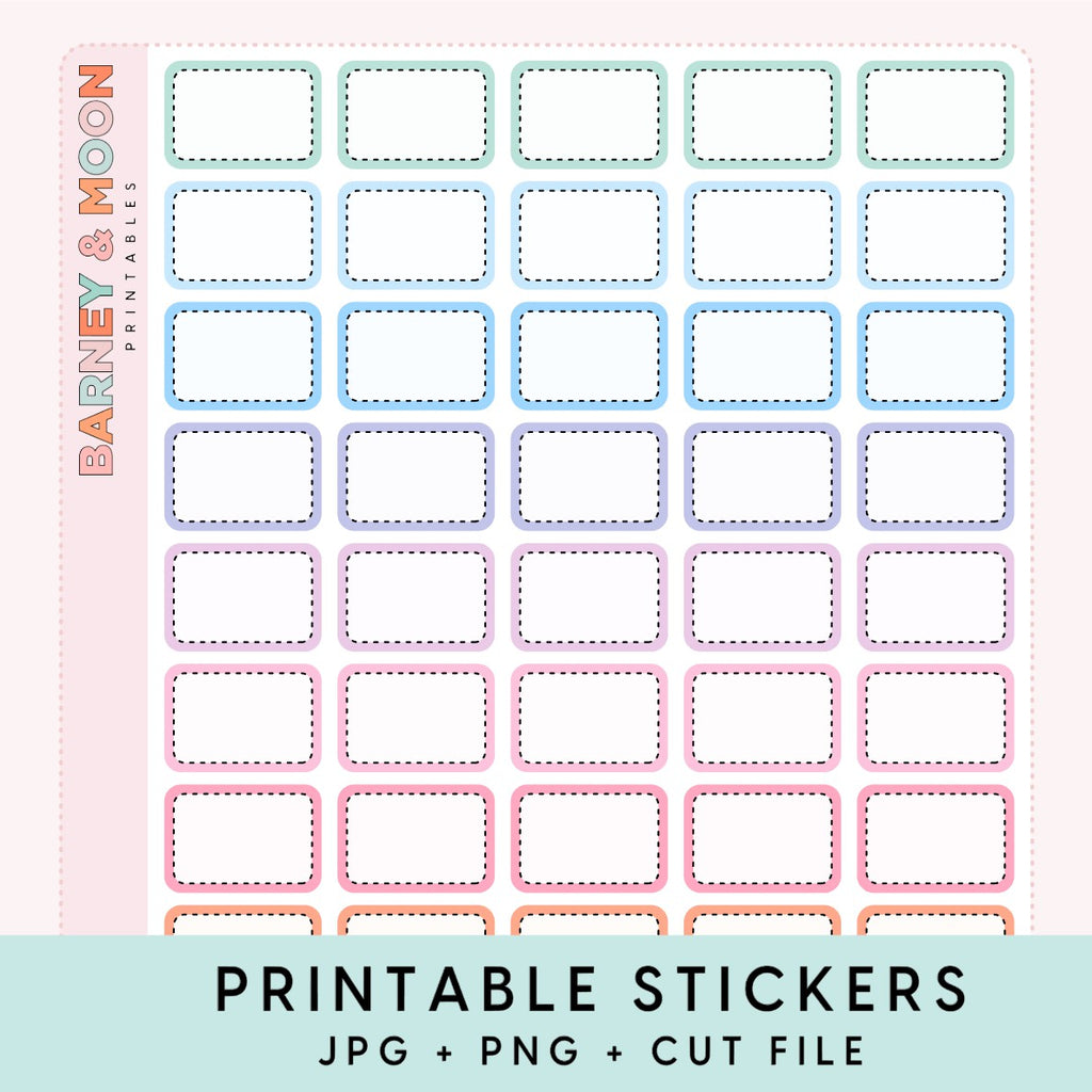 printable planner stickers A5 monthly box for planning