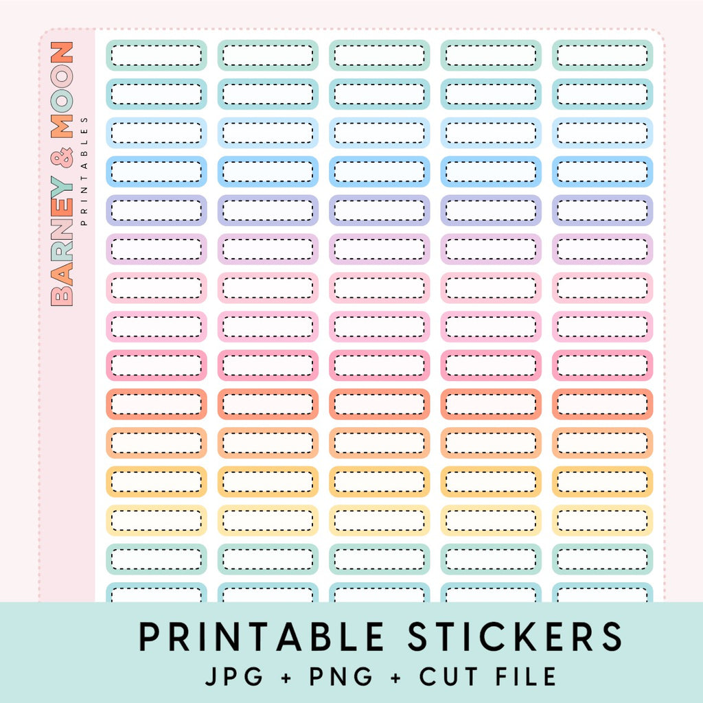 printable planner stickers mini box stickers for A5 planner