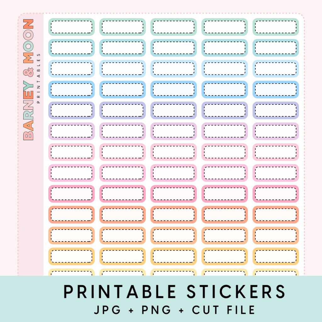 printable planner stickers small box stickers for A5 planner