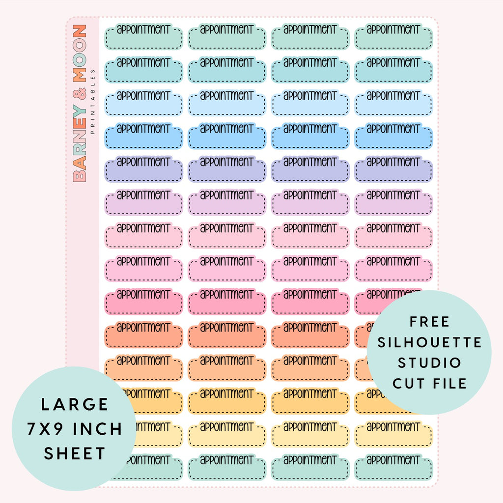 printable appointment planner stickers for planning