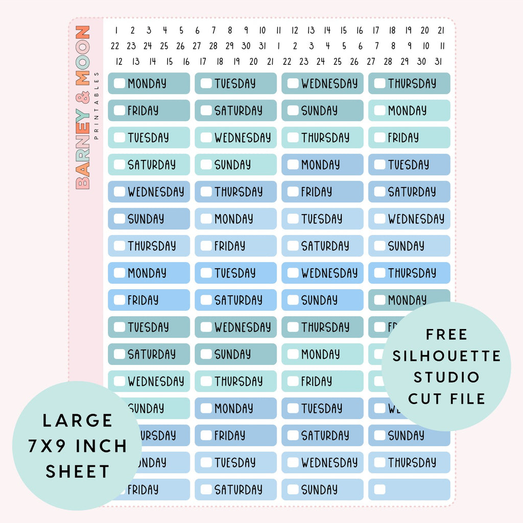 printable planner stickers date covers for planning