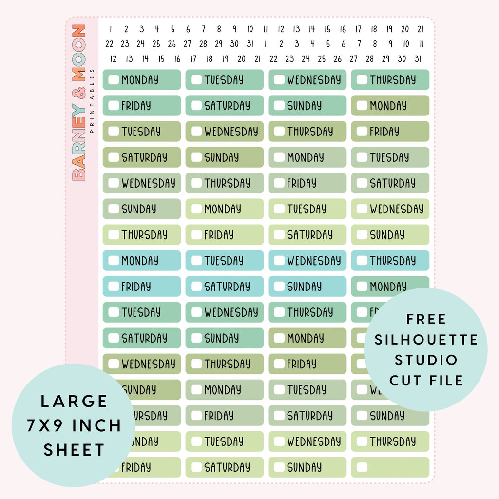 printable planner stickers date covers for planning