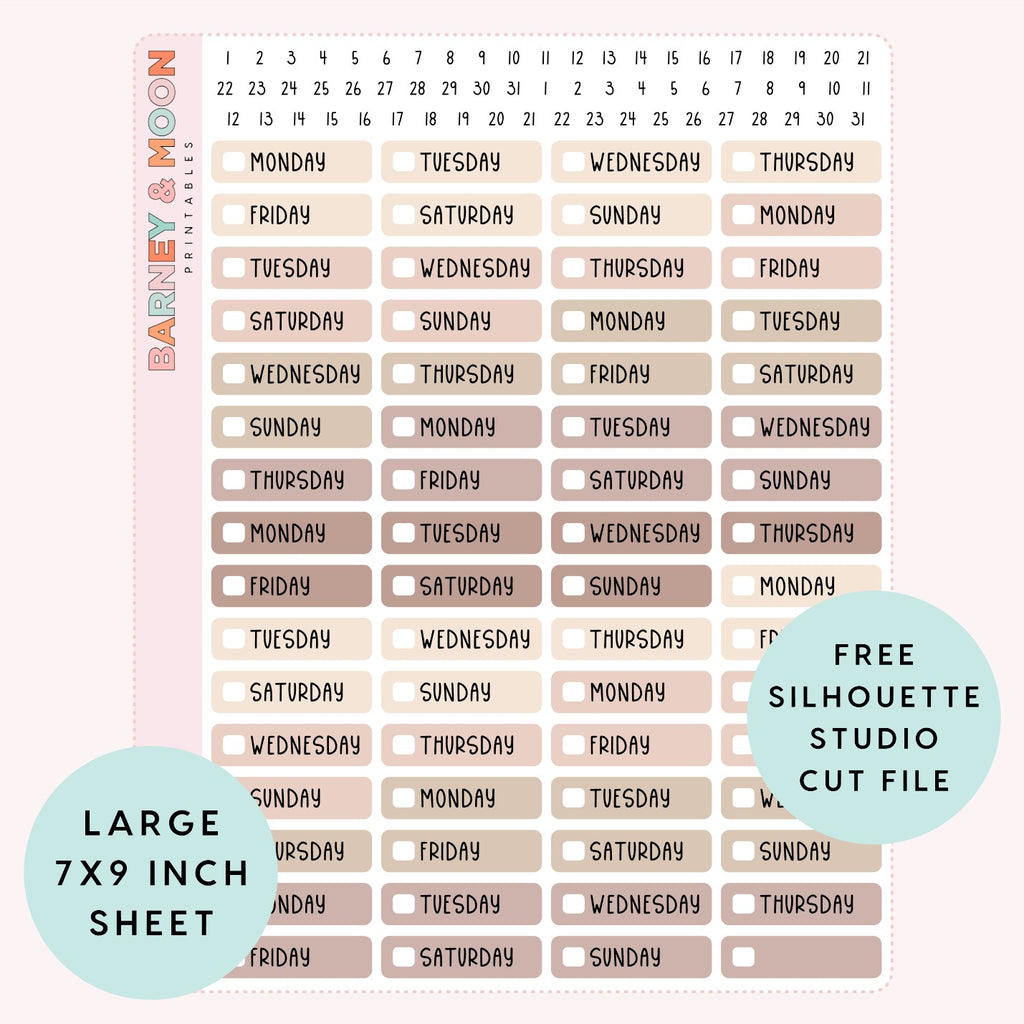 printable planner stickers date covers for planning