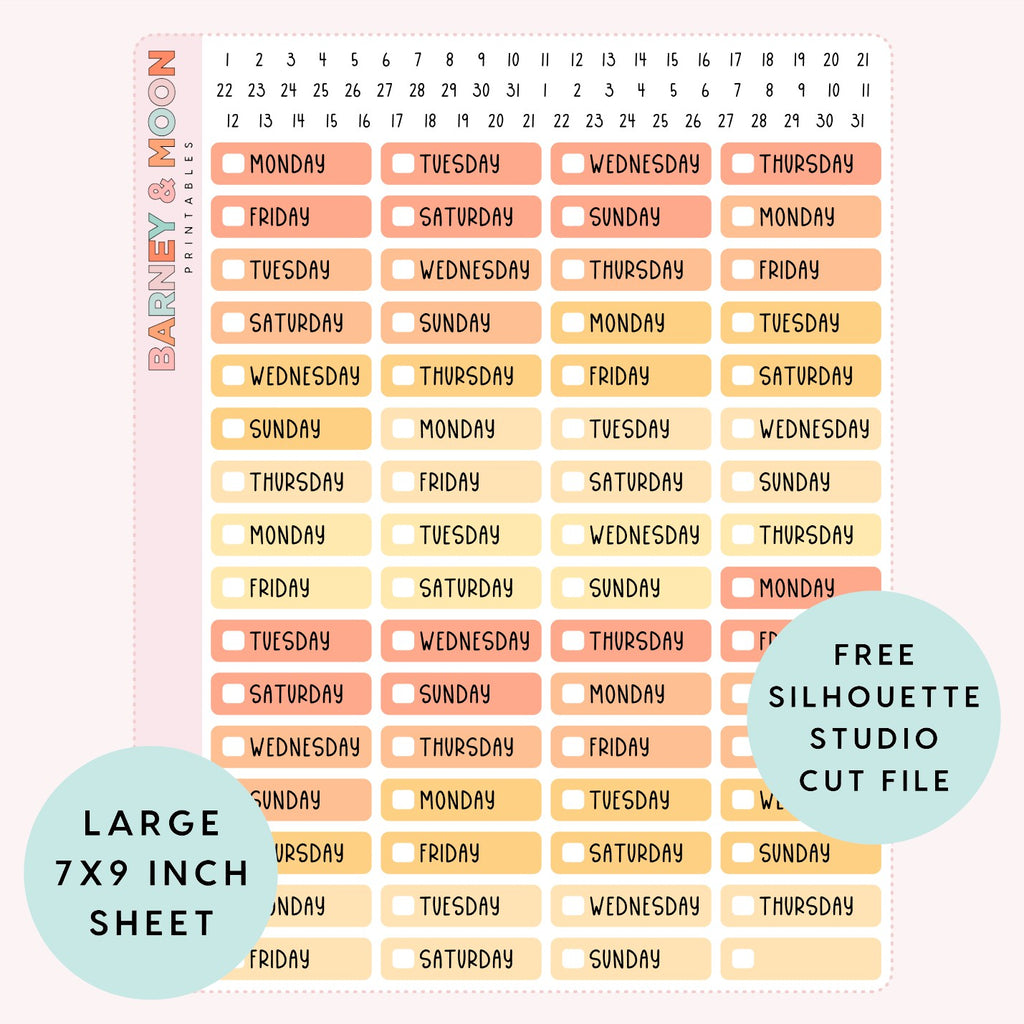 printable planner stickers date covers for planning