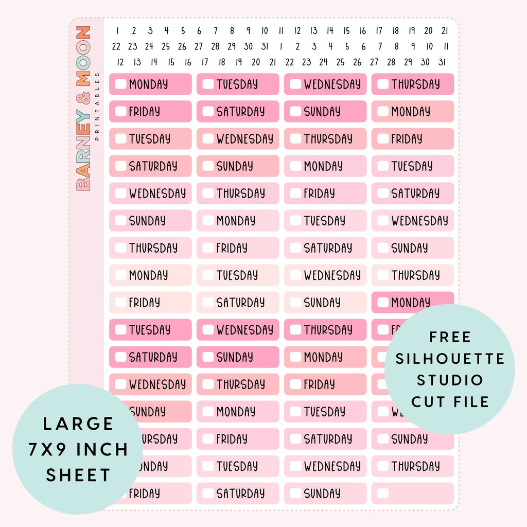 printable planner stickers date covers for planning