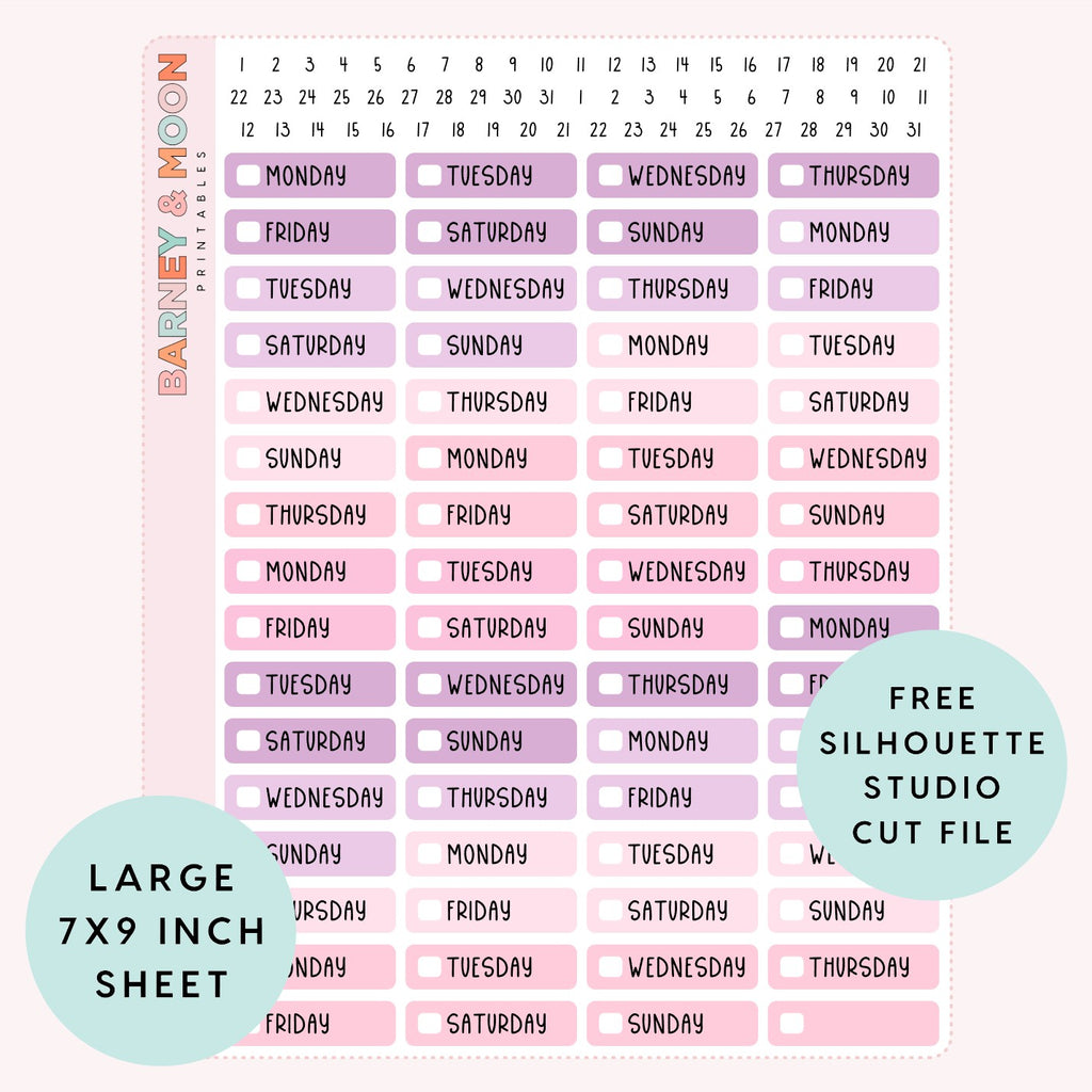 printable planner stickers date covers for planning