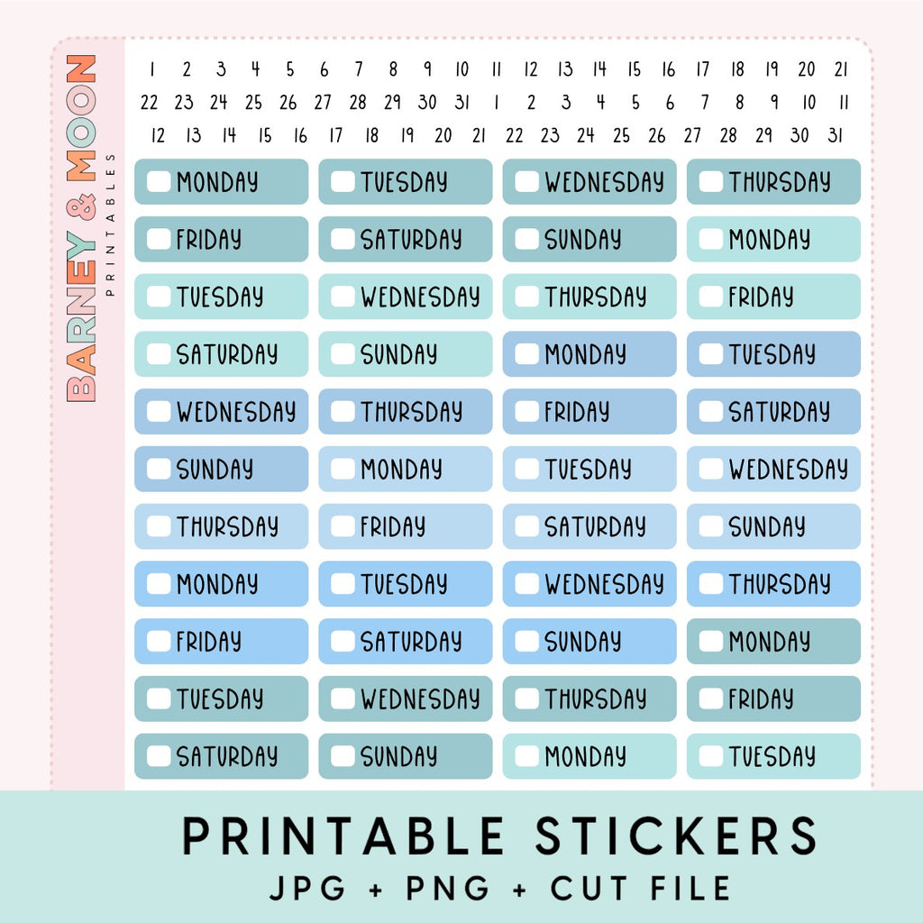 printable planner stickers date covers for planning