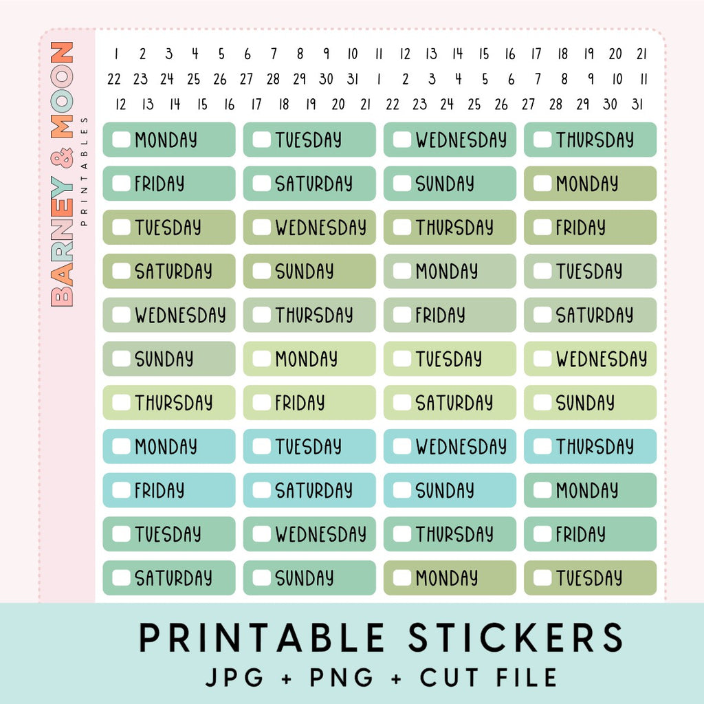 printable planner stickers date covers for planning