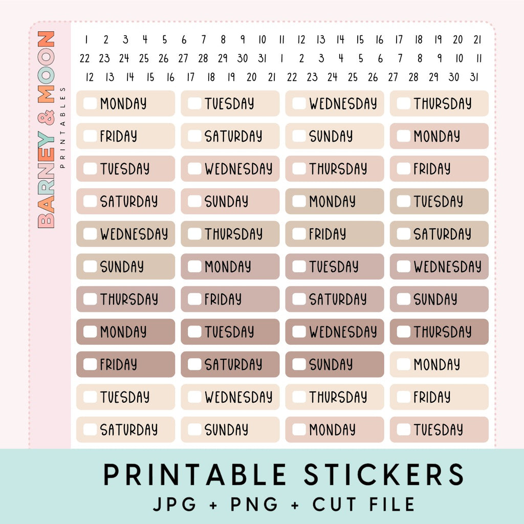 printable planner stickers date covers for planning