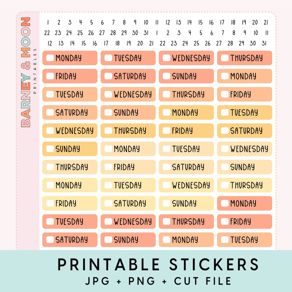 printable planner stickers date covers for planning