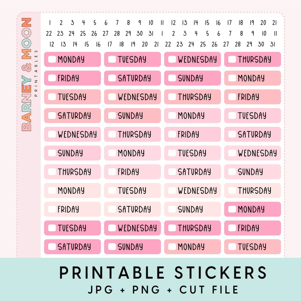 printable planner stickers date covers for planning