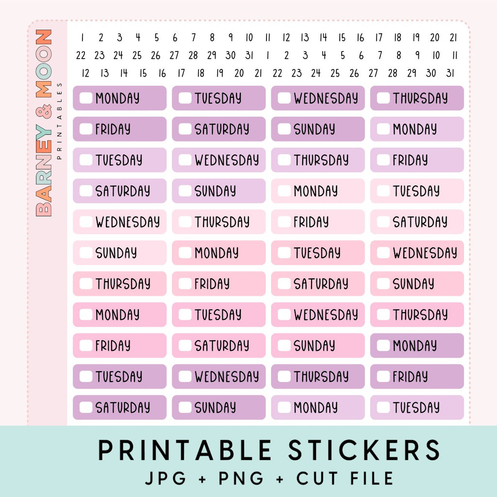 printable planner stickers date covers for planning