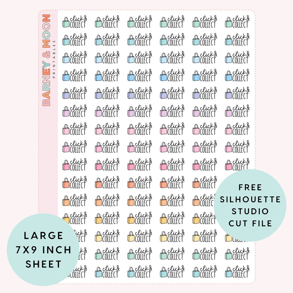 click and collect reminder scripts printable planner stickers