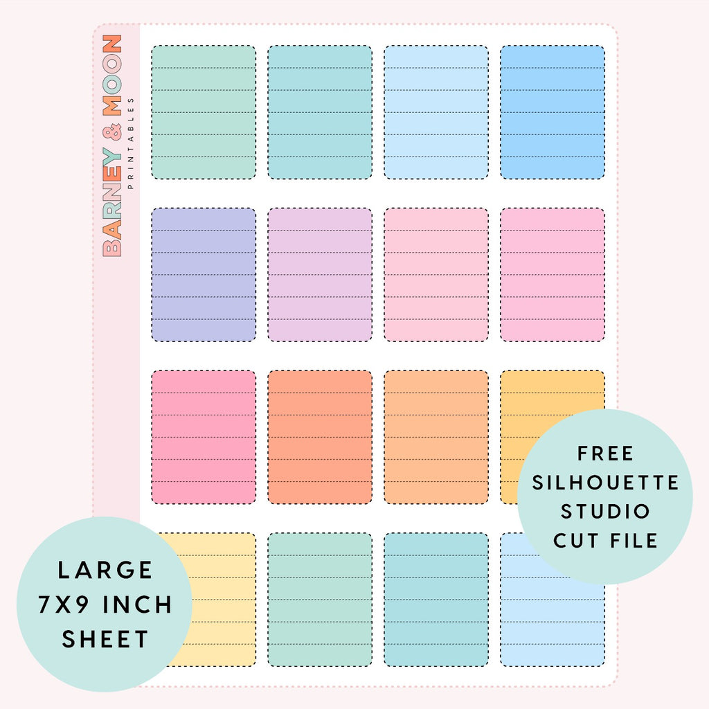 printable planner stickers lined full box for planning