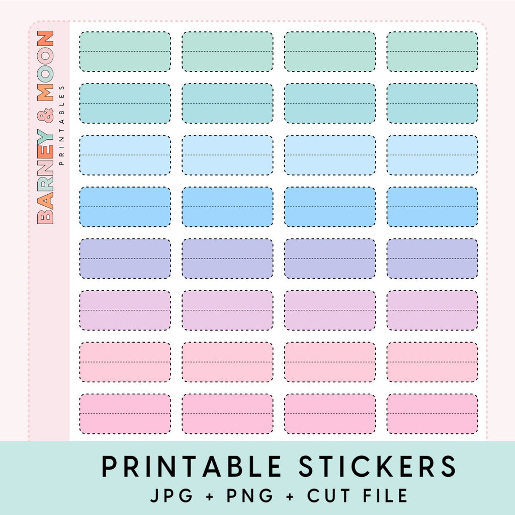 printable planner stickers lined third box for planning