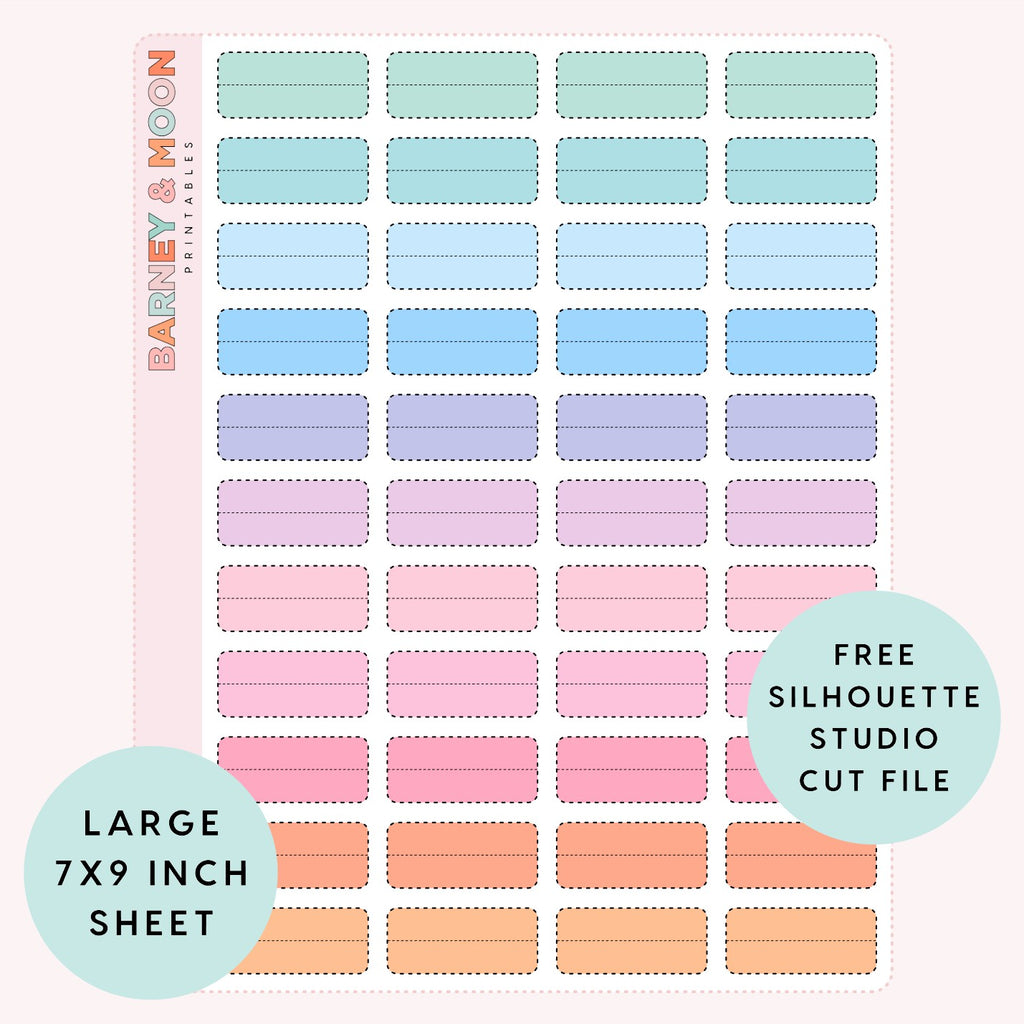 printable planner stickers lined third box for planning