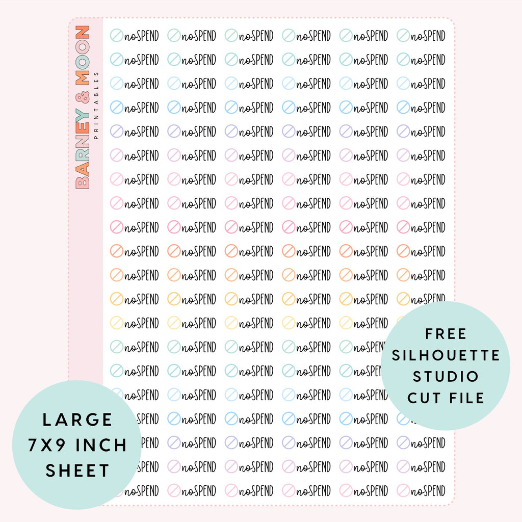 printable stickers for planning no spend