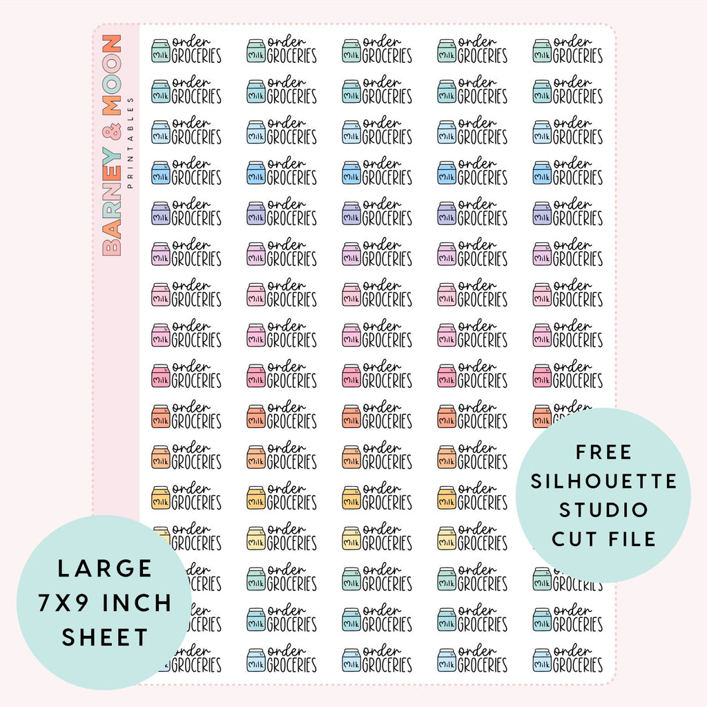 printable stickers for planning order groceries