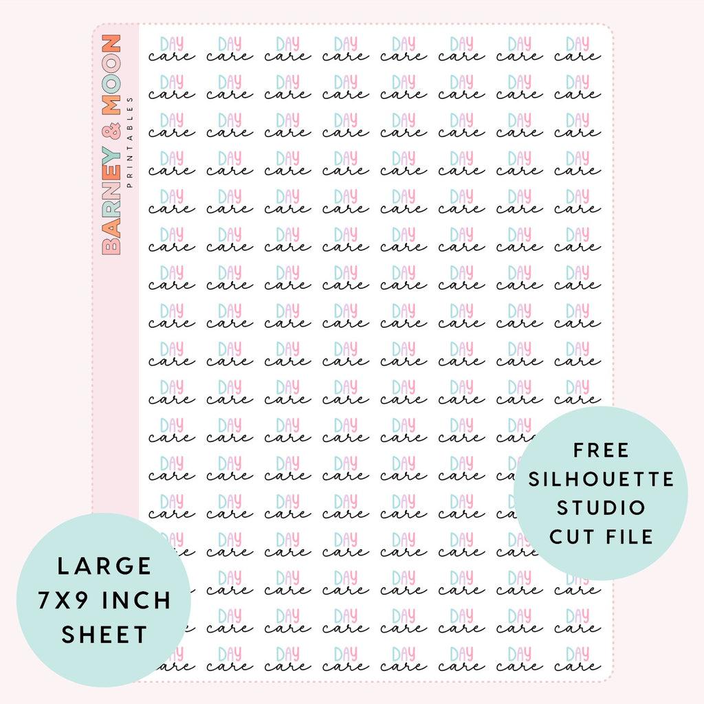 printable planner stickers daycare childcare