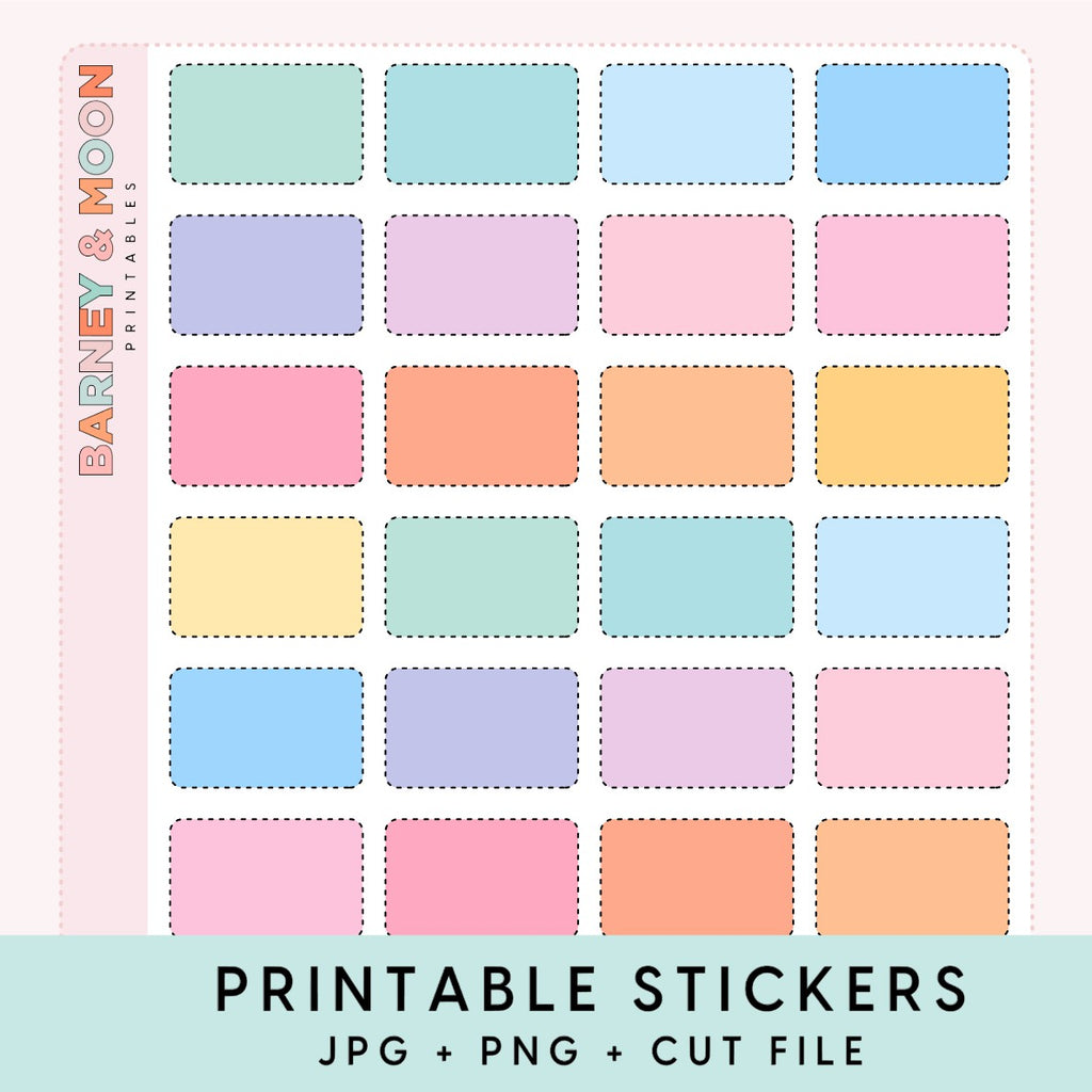 printable planner stickers lined third box for planning