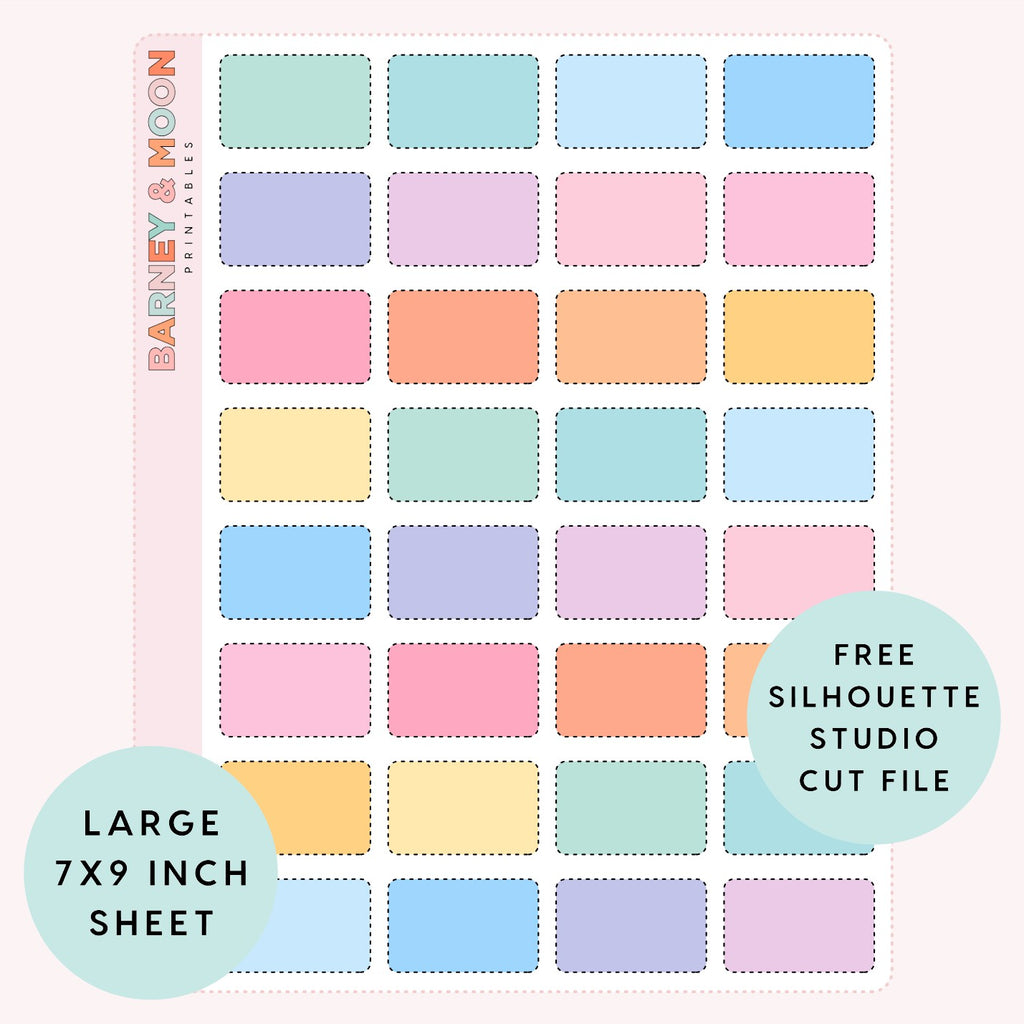 printable planner stickers lined third box for planning