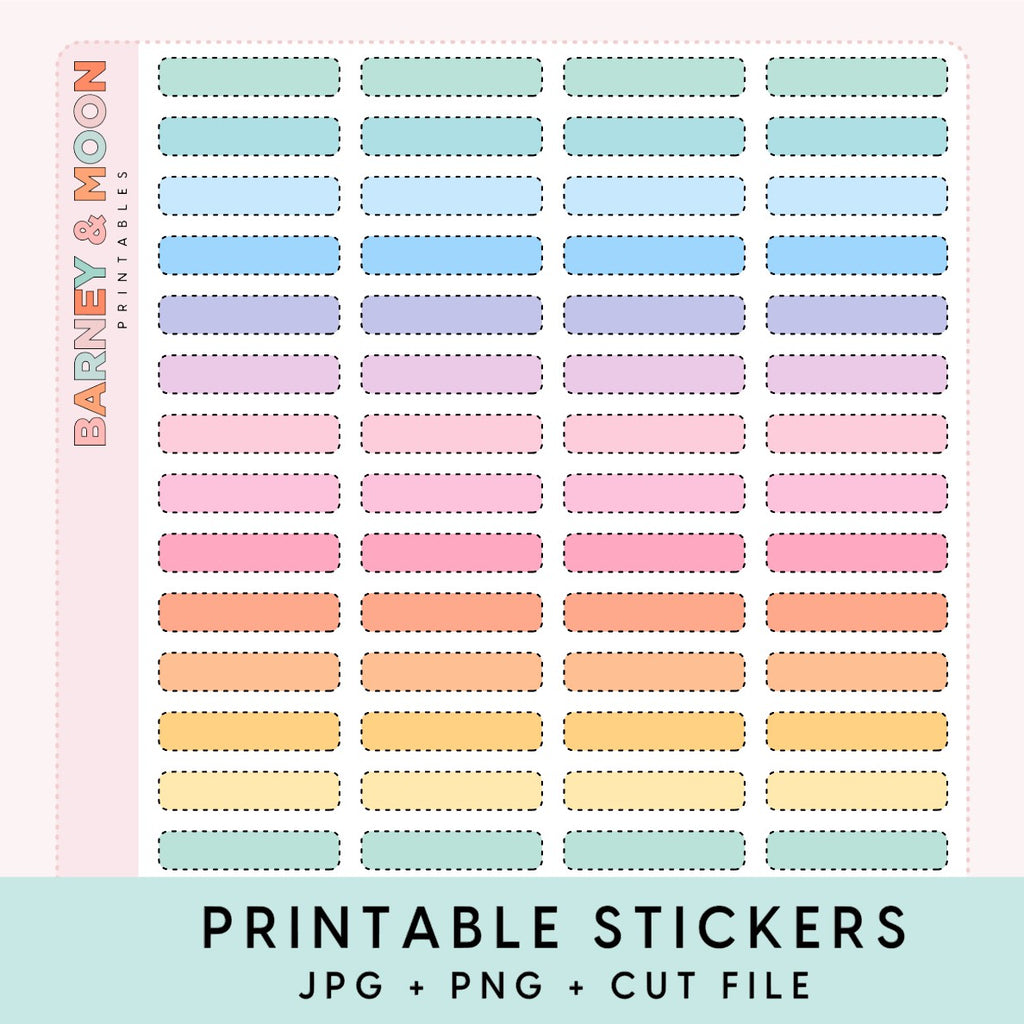 printable planner stickers lined third box for planning