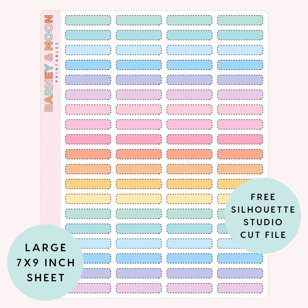 printable planner stickers lined third box for planning