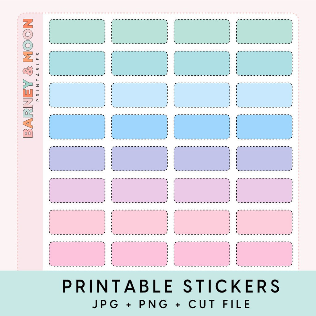 printable planner stickers lined third box for planning